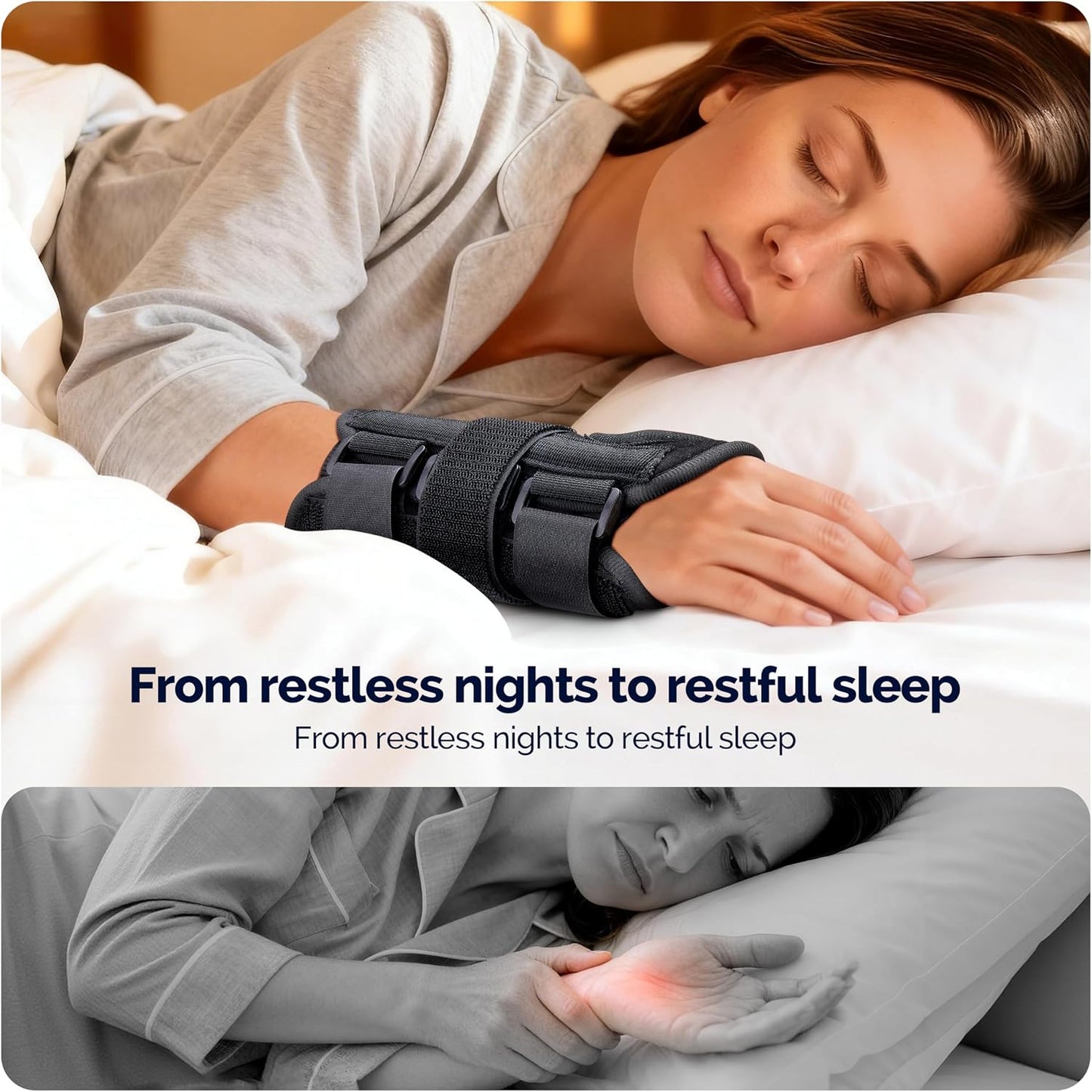 Featol Carpal Tunnel Wrist Brace Night Support 2 Pack for Pain Relief