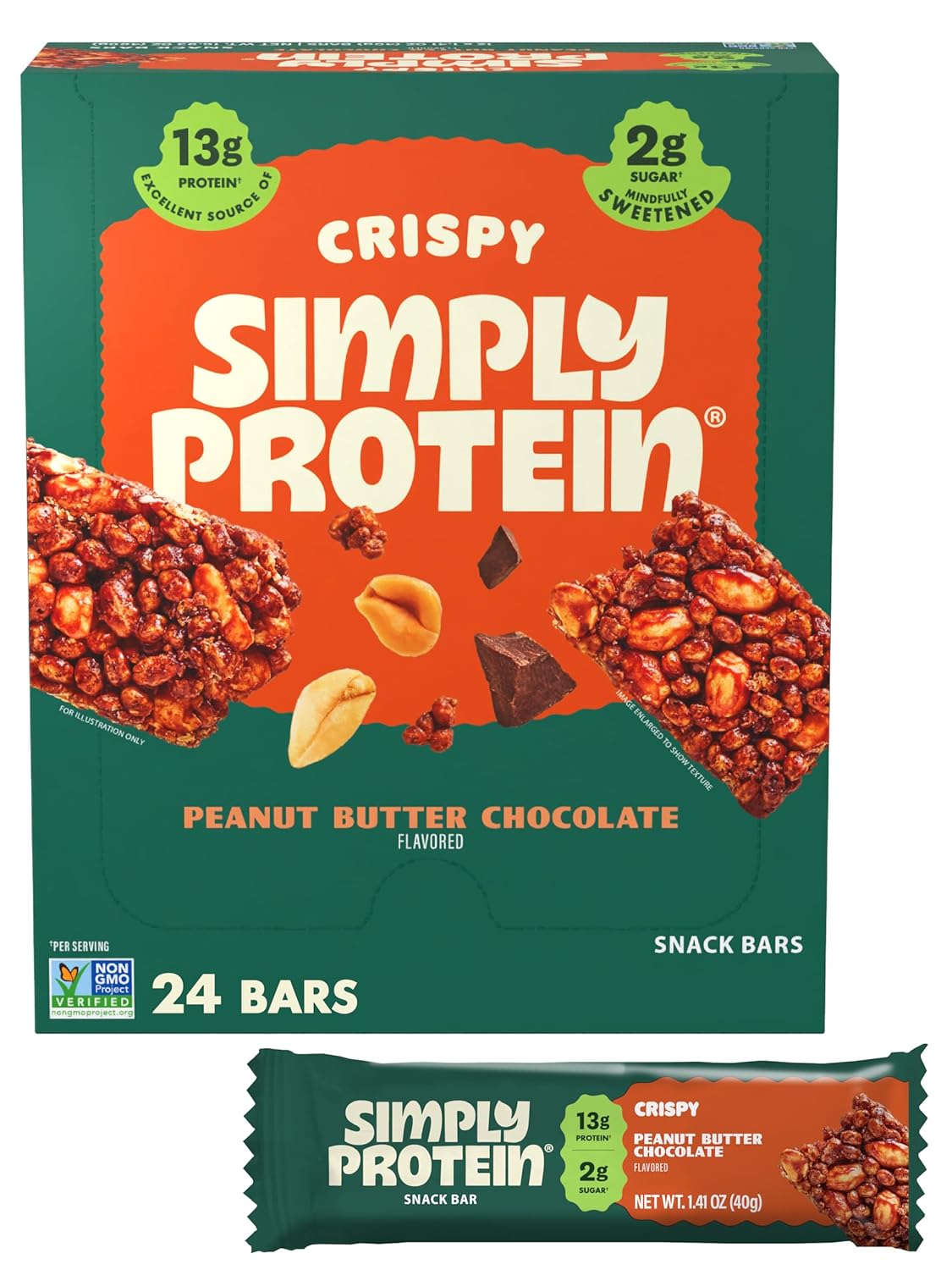 Simply Protein Crispy Vegan Protein Bars Variety Pack