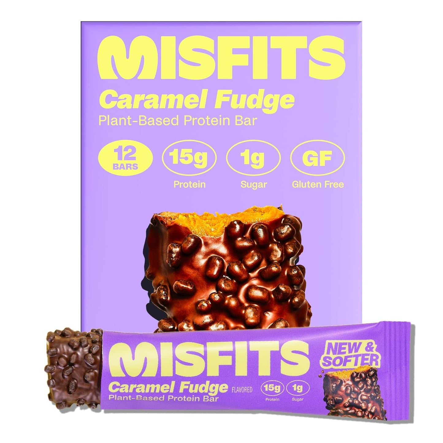 Misfits Protein Bar Variety Pack, 12-count, Multiple Flavors, Plant-based, Low Carb, Non-GMO, Gluten Free