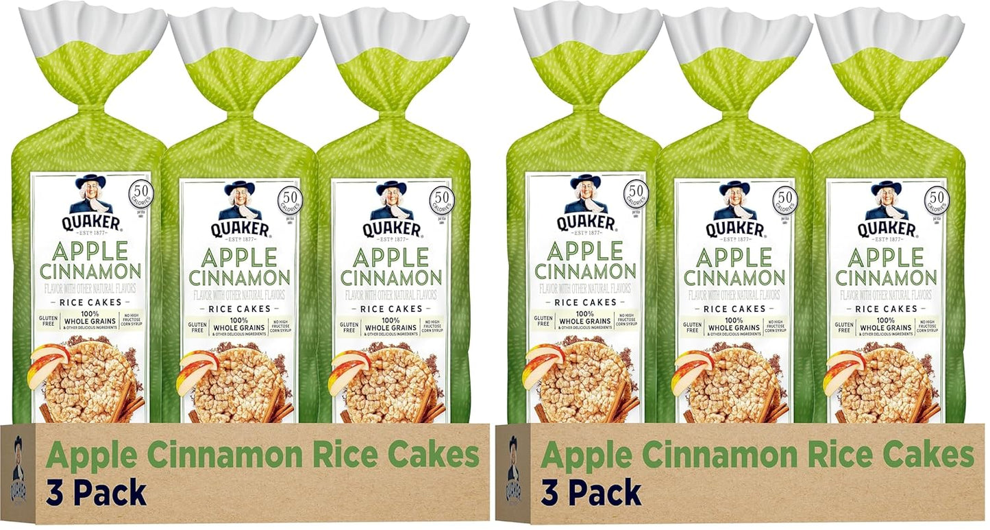 Quaker Large Rice Cakes White Cheddar 5.5 Oz Pack of 3