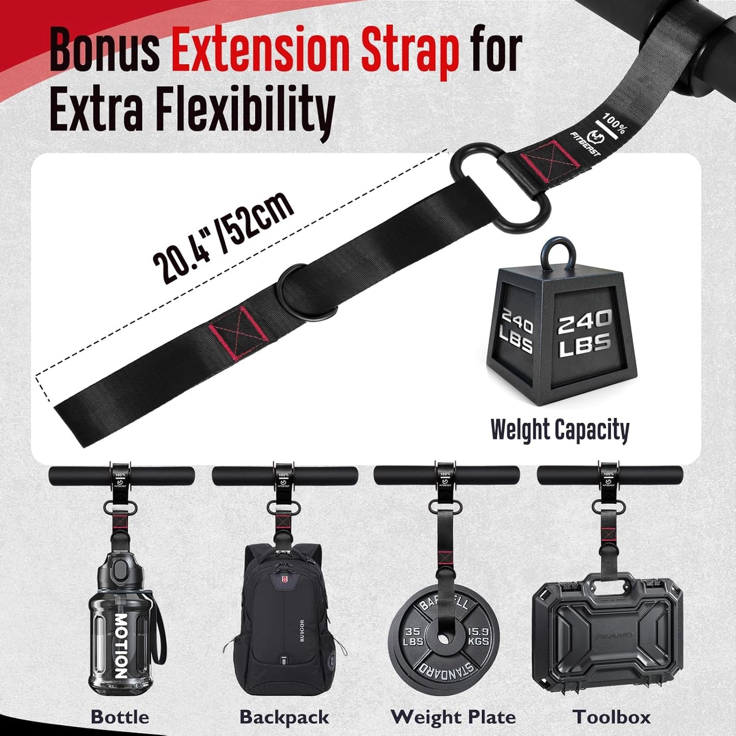 FitBeast Forearm Strengthener & Wrist Roller - Grip Strength, Muscle Building, Rehab