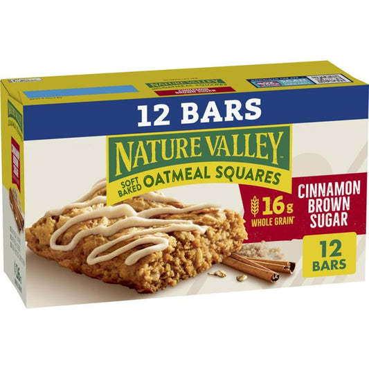 Nature Valley Soft Baked Oatmeal Squares Cinnamon Brown Sugar 12 Bars 14.88 oz