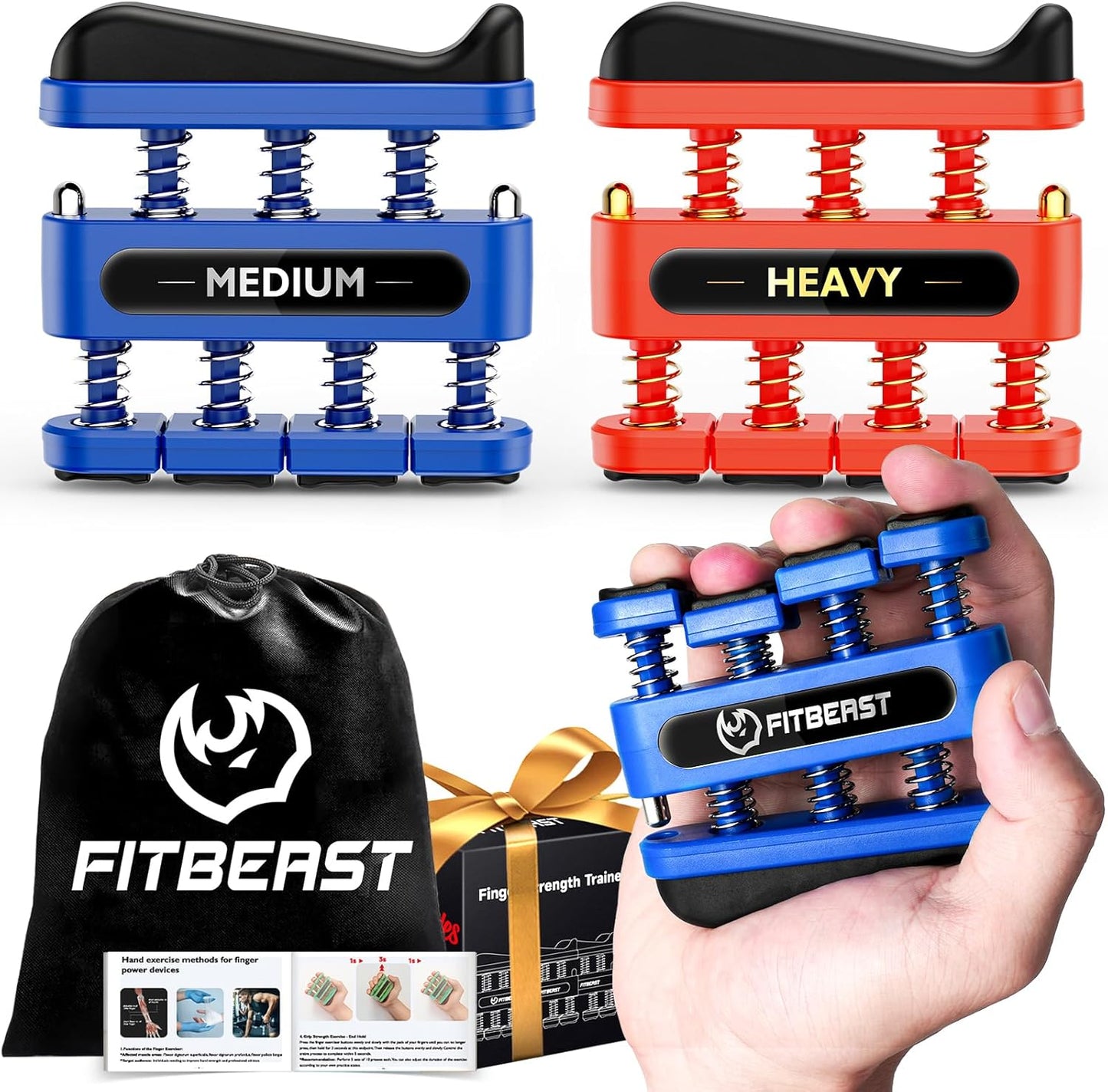 FitBeast Finger Strengthener - Improve Dexterity, Strength & Recovery