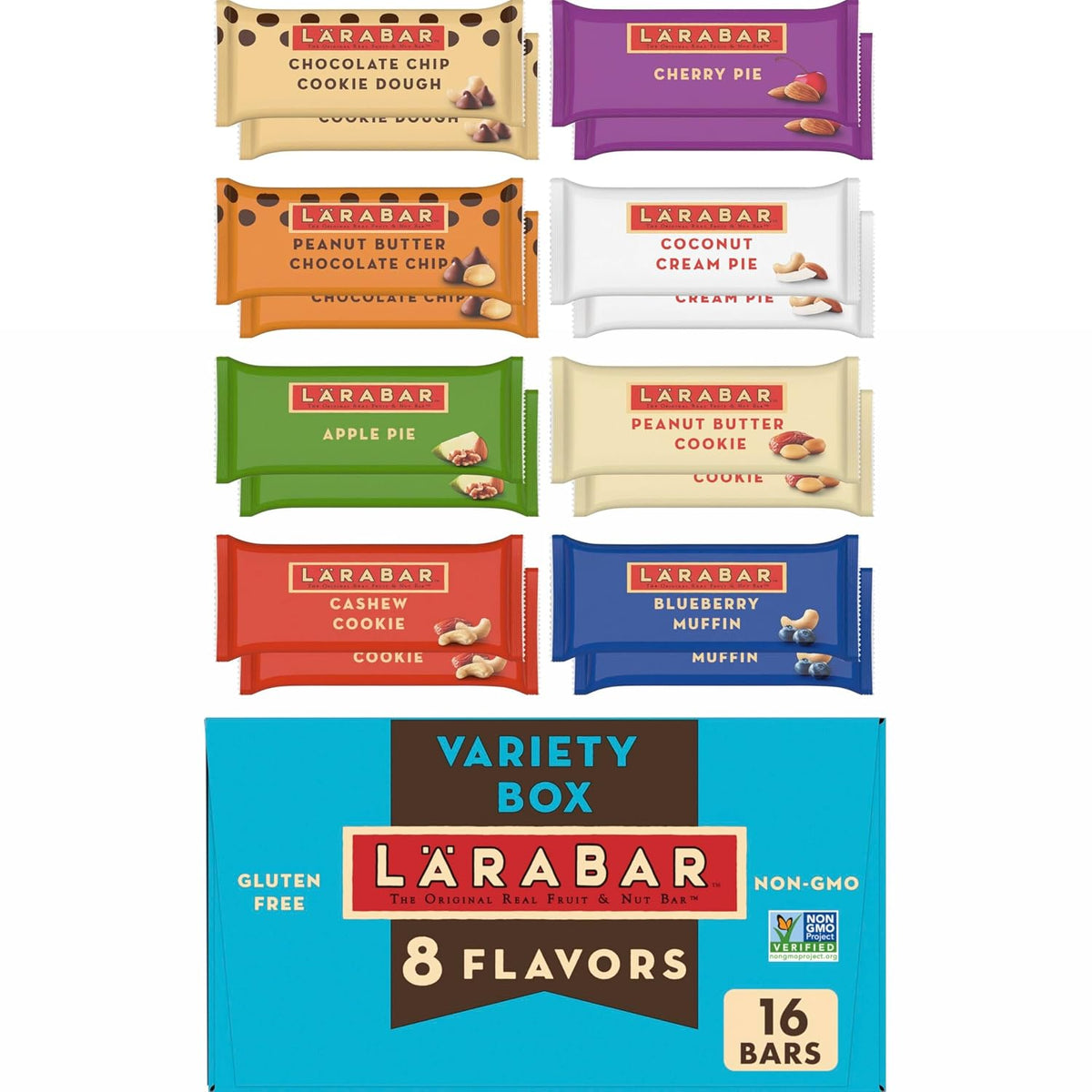 Larabar Fruit and Nut Bars Variety Pack, 16 Count, 26.4 oz, Gluten Free and Vegan