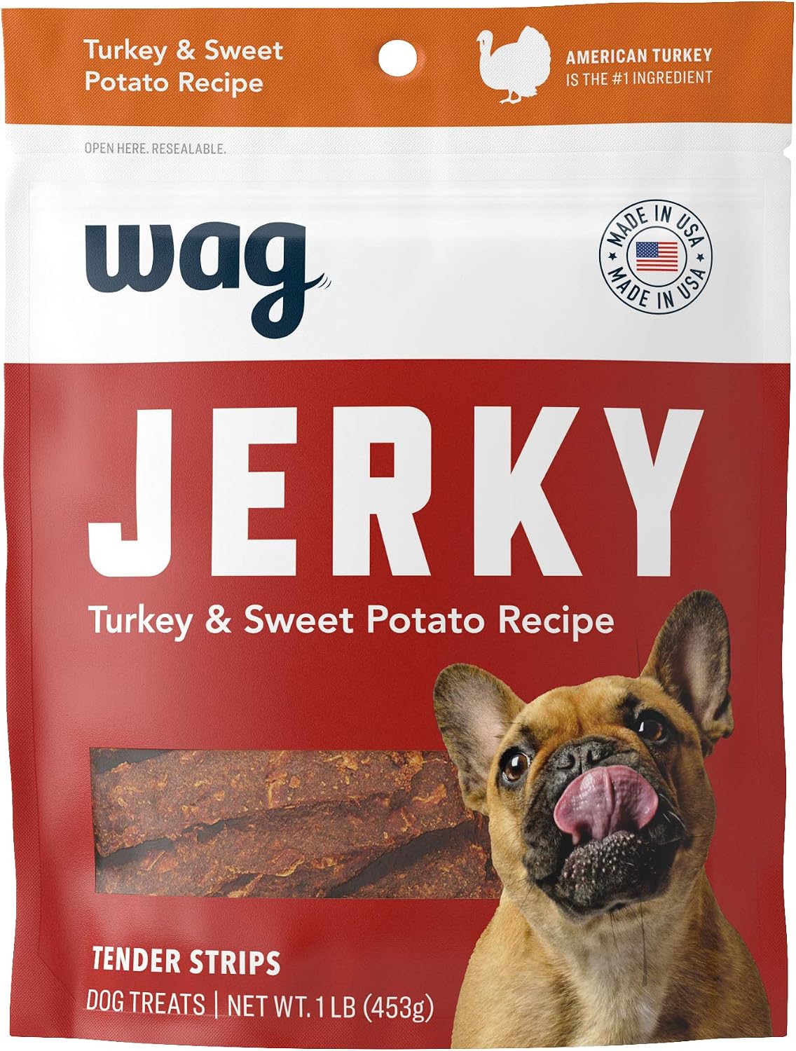 American Beef Jerky Dog Made in USA 24 oz Resealable Bag