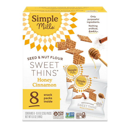 Simple Mills Honey Cinnamon Seed & Nut Flour Sweet Thins Snack Packs