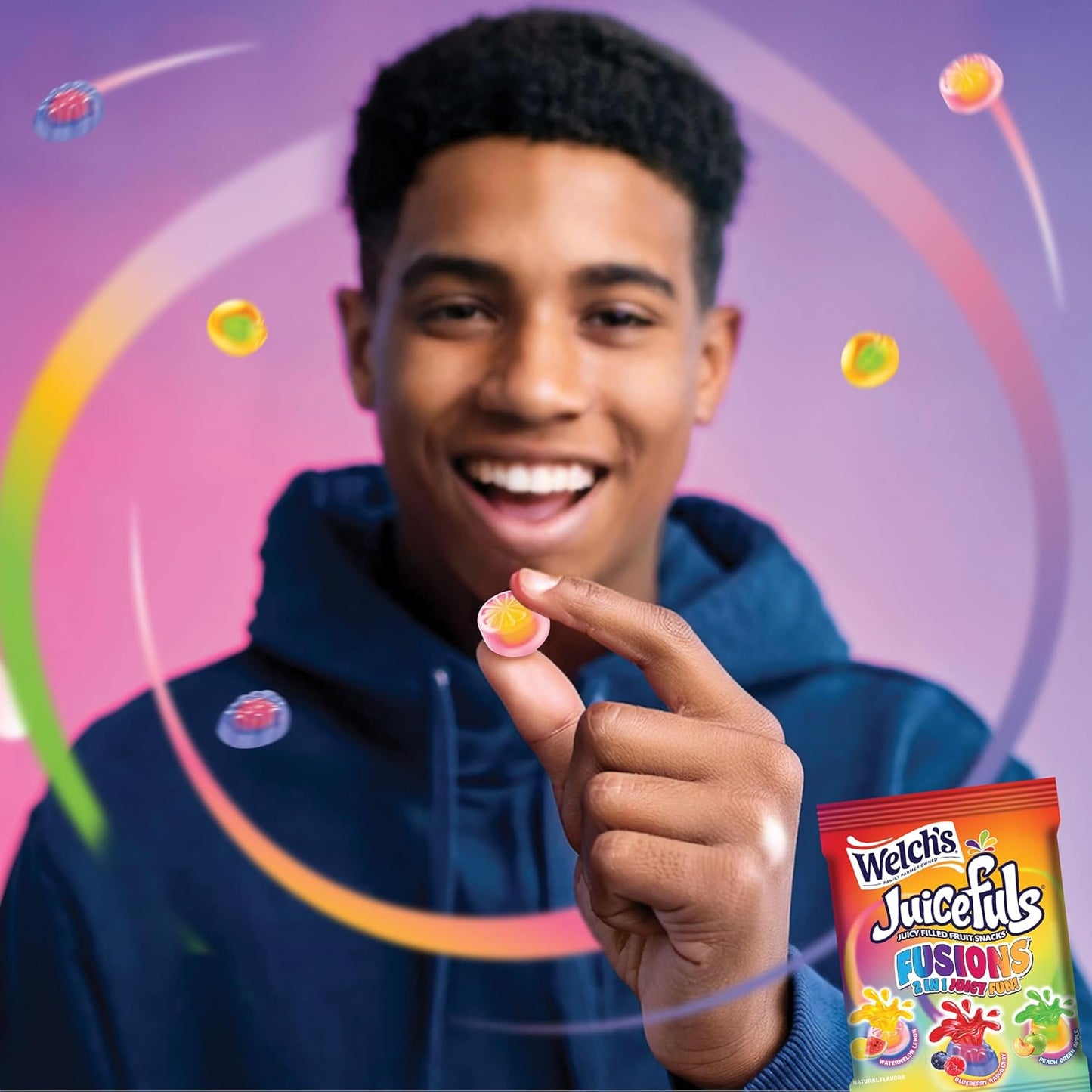 Welch's Fruit Snacks, Juicefuls Fusions, Assorted Fruit Flavor, Gluten Free, 50-Pack, 0.8oz Each