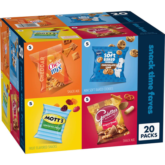 General Mills Snack Variety Pack with Chex Mix, Mott's, Gardetto's, and Pillsbury Cookies