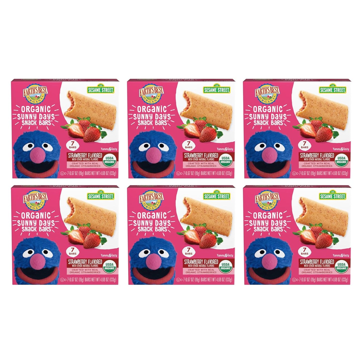Earth's Best Organic Toddler Snack Bars, 7 Ct, 2 Years and Up, 6 Pack