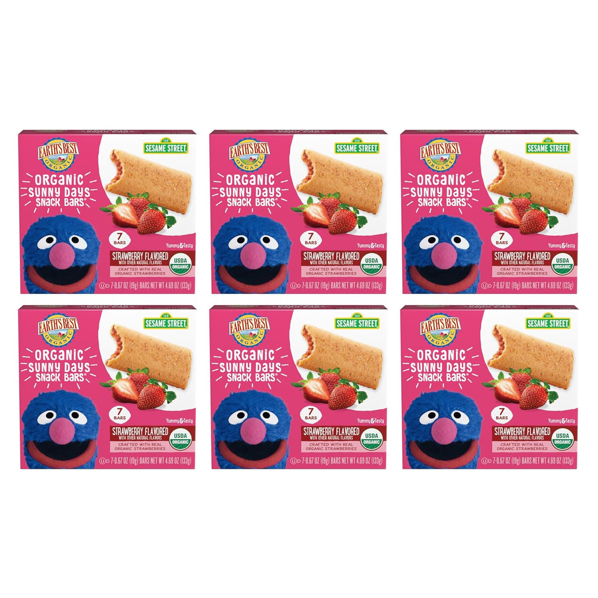 Earth's Best Organic Toddler Snack Bars, 7 Ct, 2 Years and Up, 6 Pack
