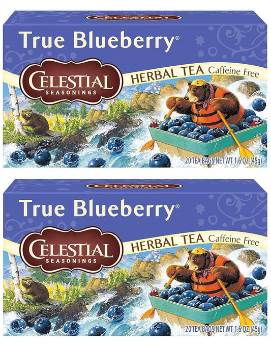 Celestial Seasonings Herb Tea True Blueberry 20 Bag Pack of 2