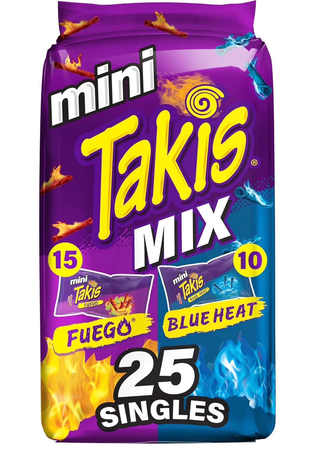Takis Mini Variety Pack Assorted Flavored Rolled Tortilla Chips
