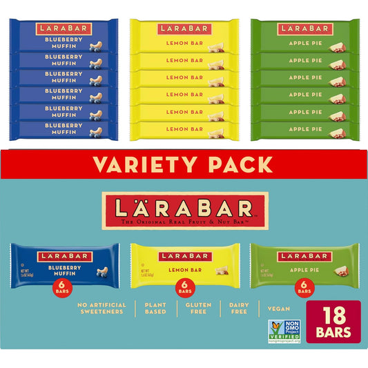 Larabar Fruit and Nut Bars Variety Pack, 28.8 oz, 18 Ct