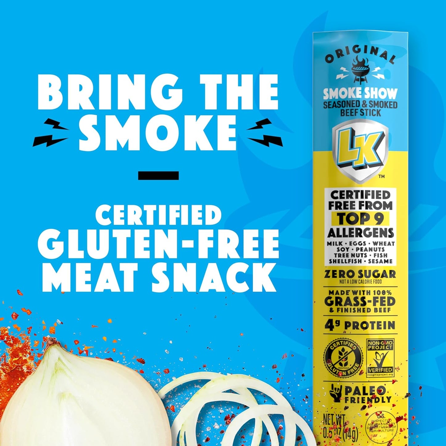 Lorissa's Kitchen Smoke Show Seasoned & Smoked Mini Beef Sticks, 24-count, 0.5 oz each