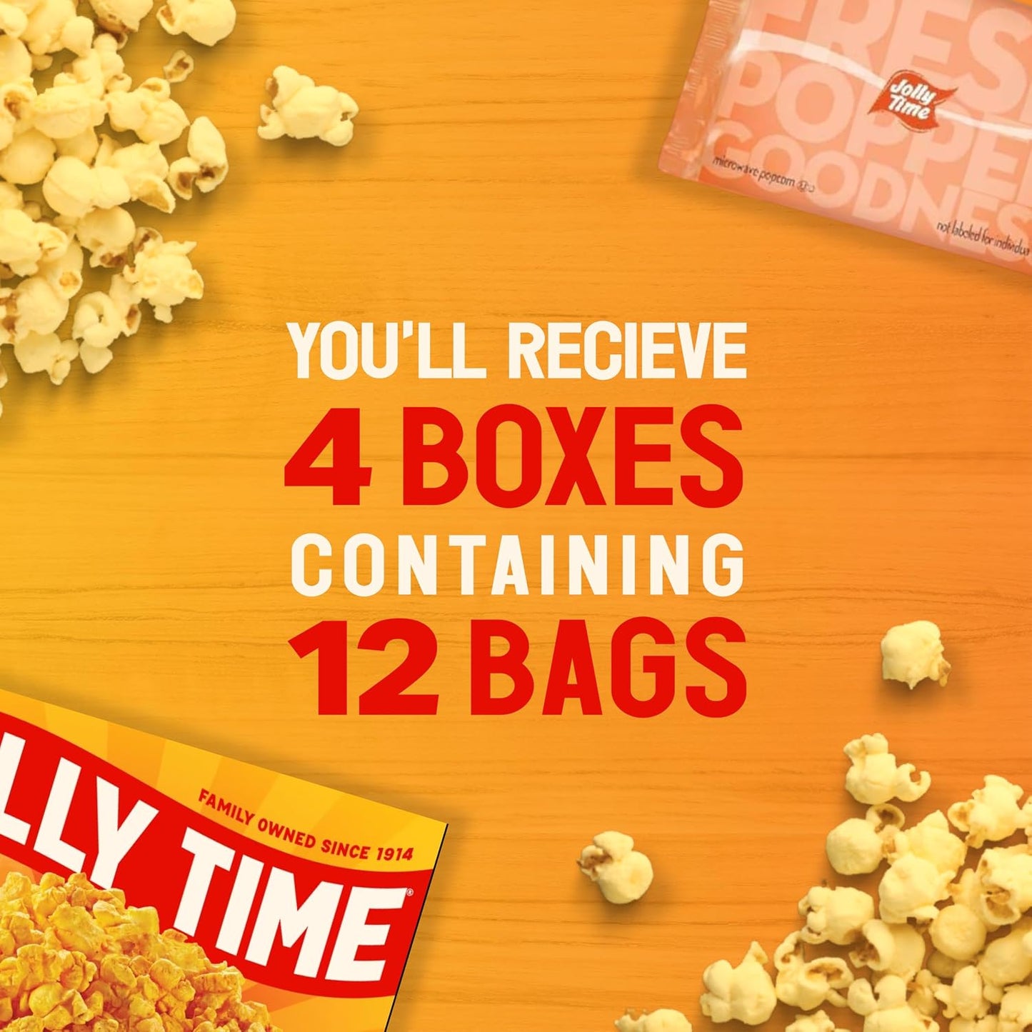 Jolly Time The Big Cheez Cheddar Cheese Microwave Popcorn 3.2oz Sharing Bag 3 Bags Per Carton