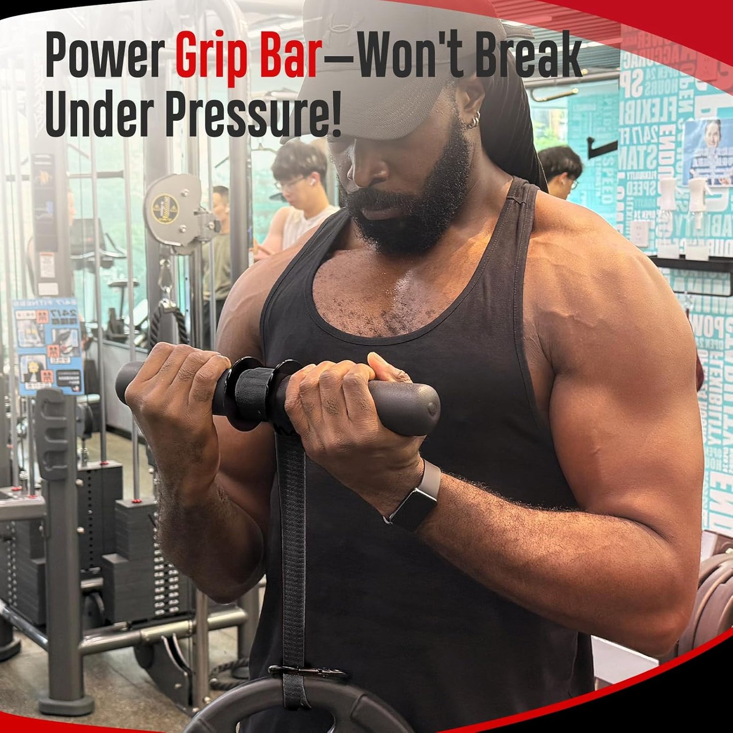FitBeast Forearm Strengthener & Wrist Roller - Grip Strength, Muscle Building, Rehab