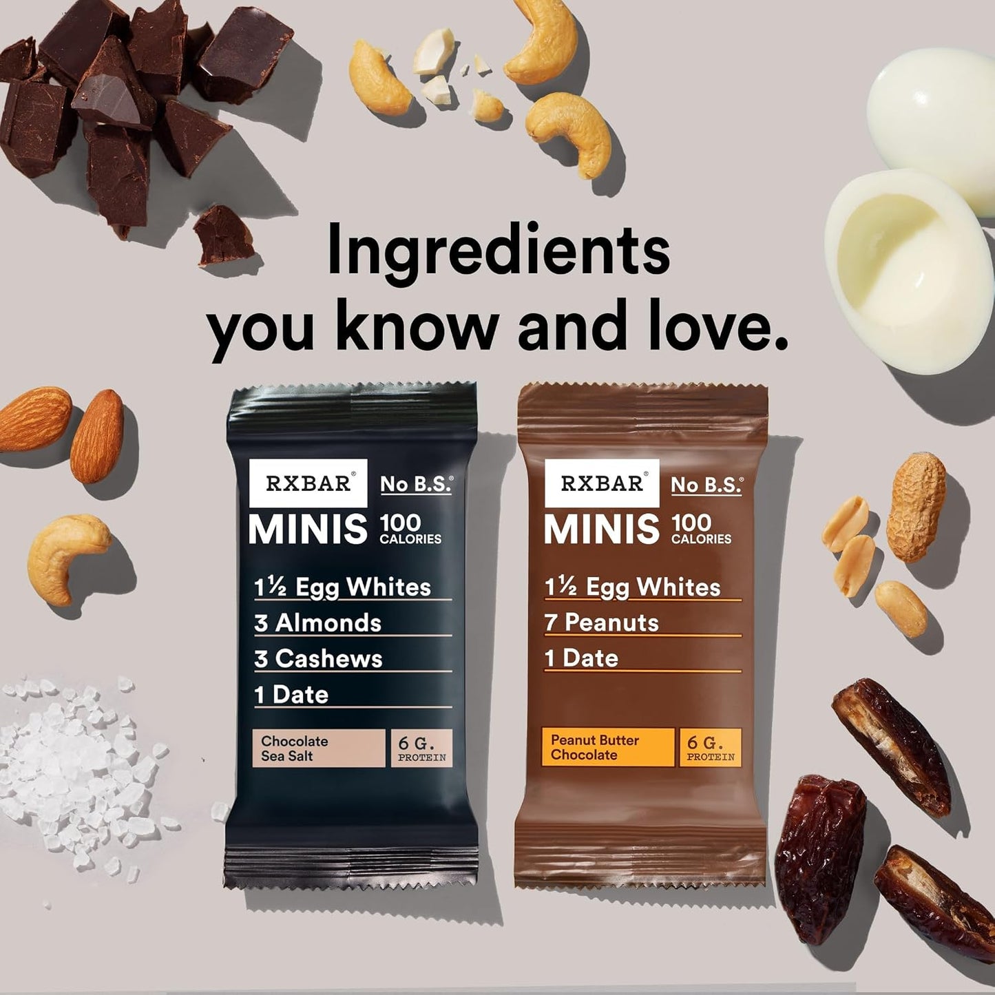 RXBAR Minis Protein Bars Variety Pack with 6g Protein Gluten Free Snacks
