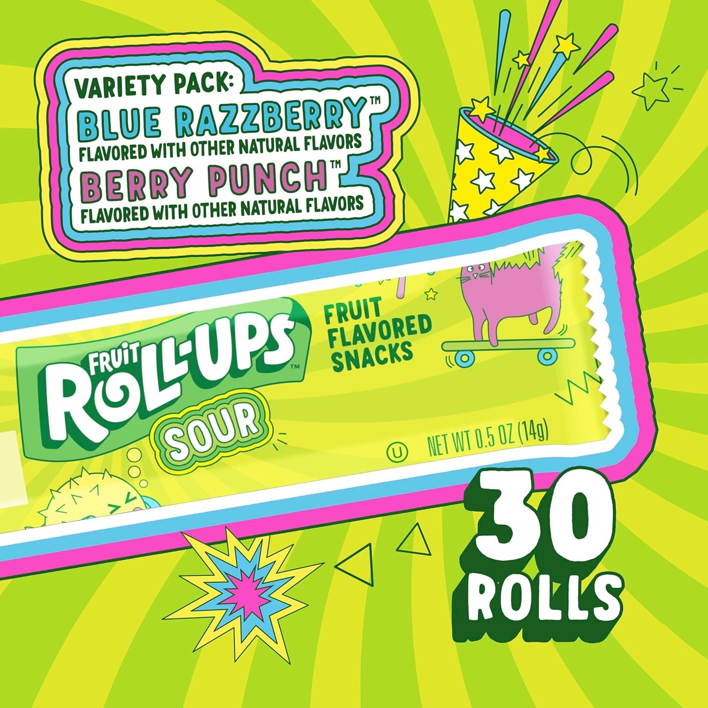 Fruit Roll-Ups Variety Pack, 15 oz, 30 Count, Gluten Free, Vitamin C