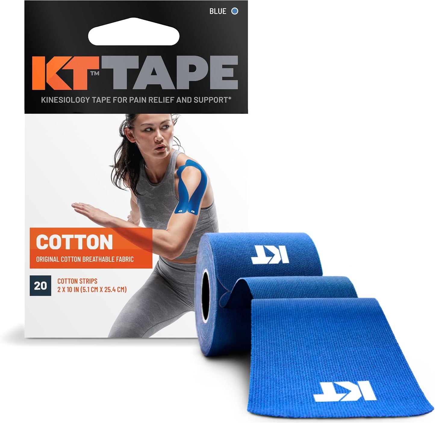 KT Tape Original Cotton Elastic Kinesiology Tape for Everyday Muscle and Joint Support
