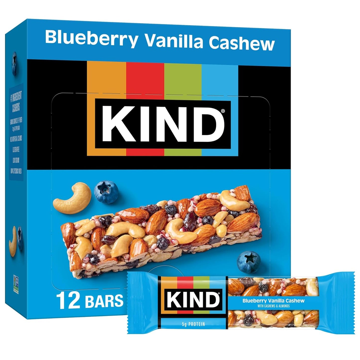 KIND Snack Bars, Cranberry Almond, Gluten Free, High Fiber, 12 Count