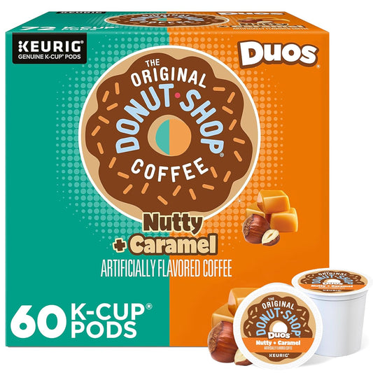 The Original Donut Shop Duos Nutty + Caramel Coffee Keurig K-Cup Pods 60 Count