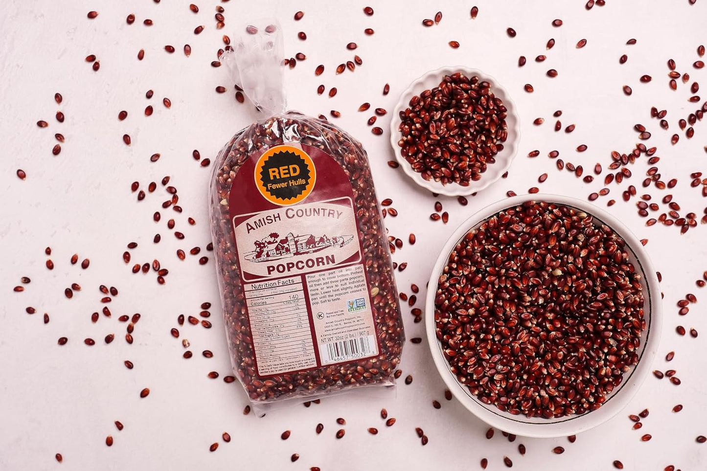 Amish Country Red Popcorn Kernels 6 lbs Bag Non-GMO Gluten Free