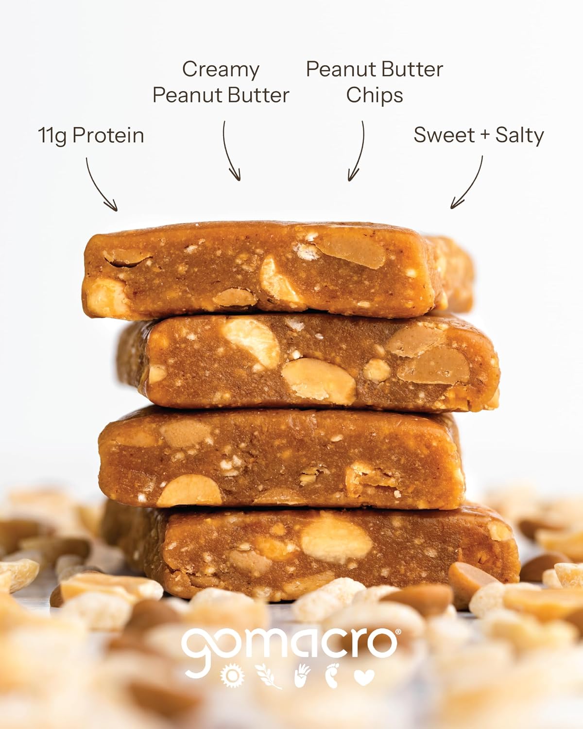 Organic Vegan Protein Bars with Peanut Butter, 12 Count, 2.3 Ounce Each