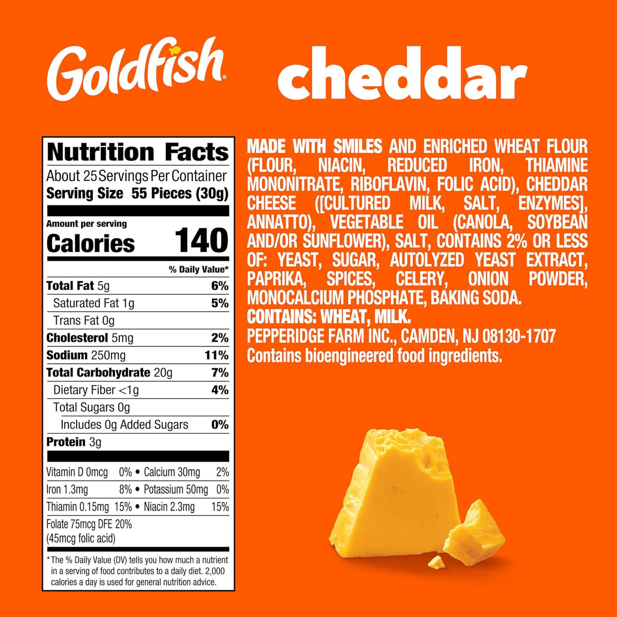 Goldfish Cheddar Cheese Crackers 27.3 Oz Carton