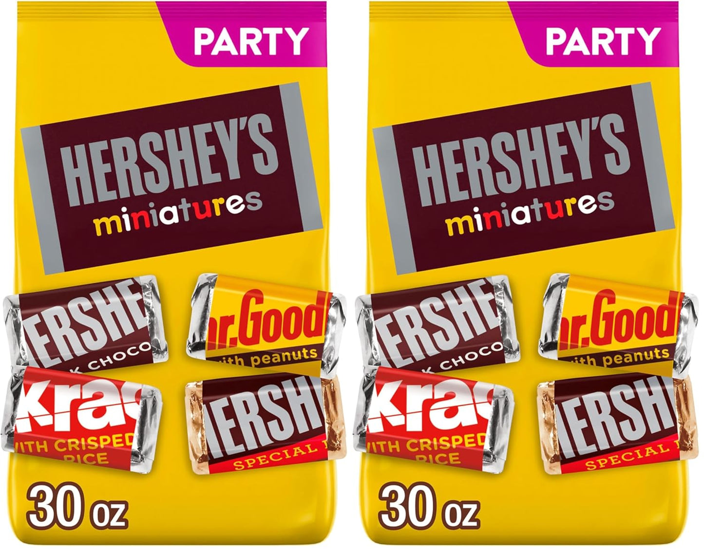HERSHEY'S Miniatures Assorted Chocolate Candy Party Pack, 30 oz