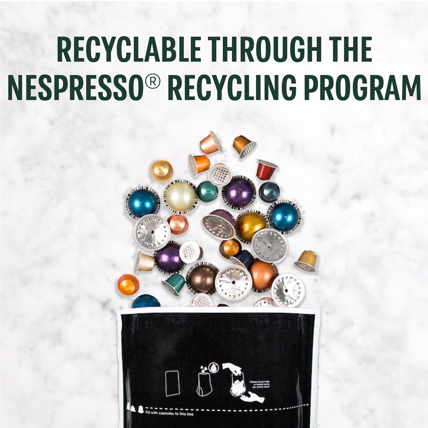 Starbucks Iced Blond Roast Coffee Pods for Nespresso Vertuo Machines, 32-count