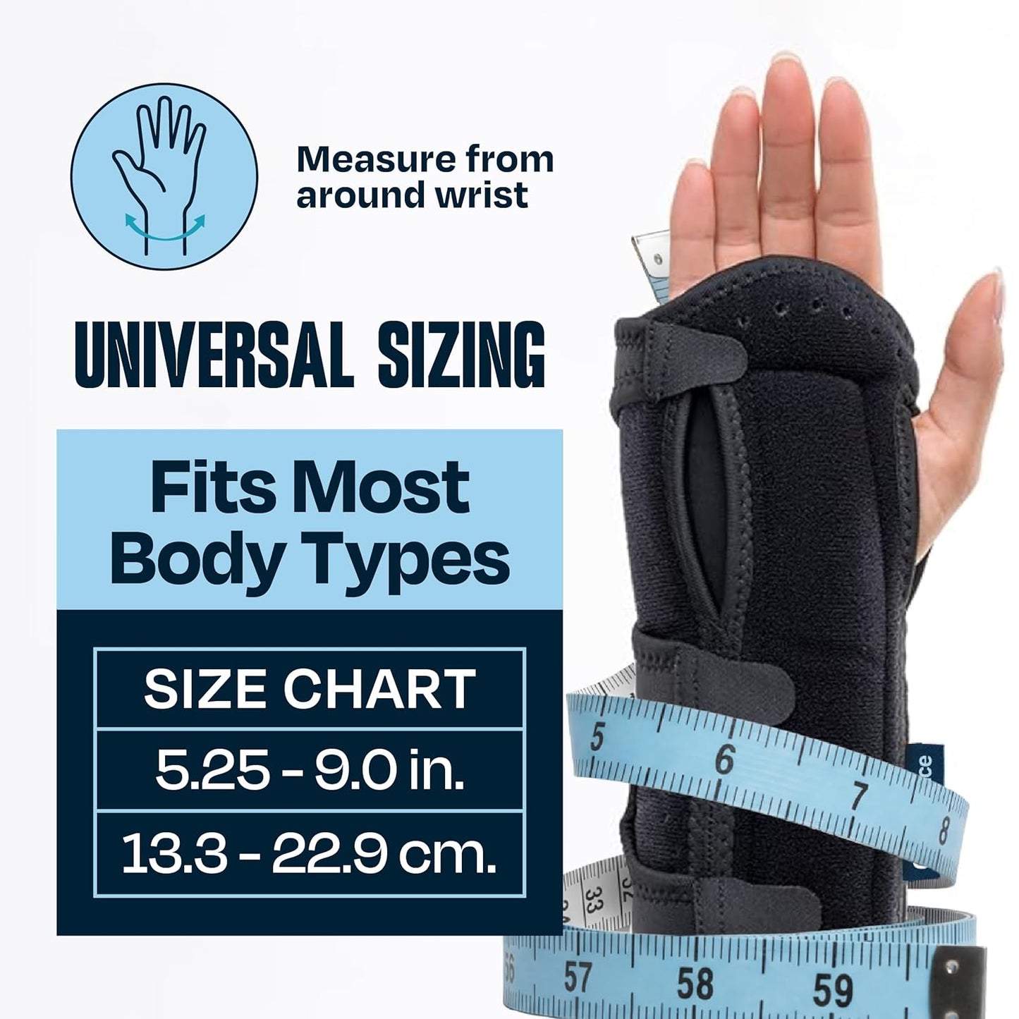 ComfyBrace Nighttime Pain Relief Wrist Brace for Carpal Tunnel and Arthritis