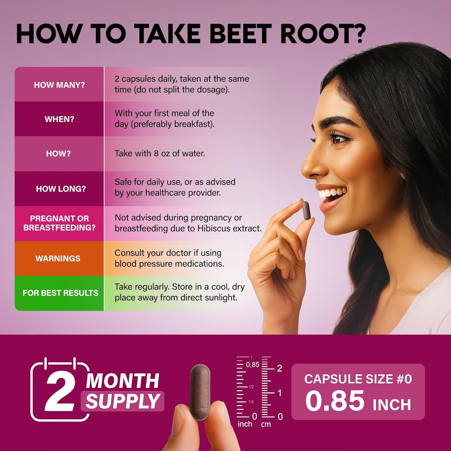 Beet Root 5-in-1 Complex Capsules - Healthy Blood Pressure Support Supplement** for Heart & Circulation Support - Olive Leaf, Hawthorn Berry & Hibiscus - for Men & Women - Lab Tested - 120 Capsules