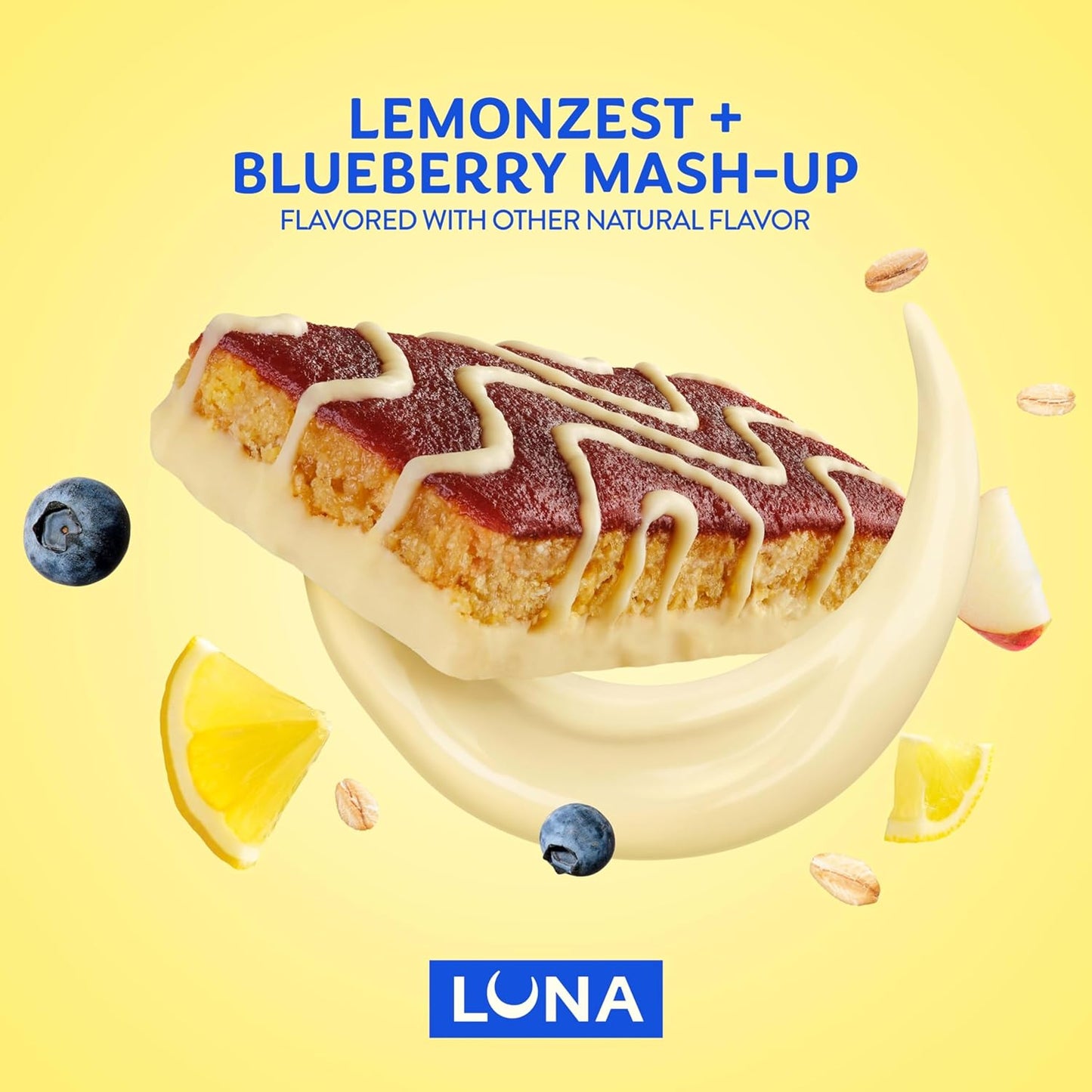 Luna Bar Mash-Ups LemonZest Blueberry Flavor 15 Pack Gluten Free Snack Bars