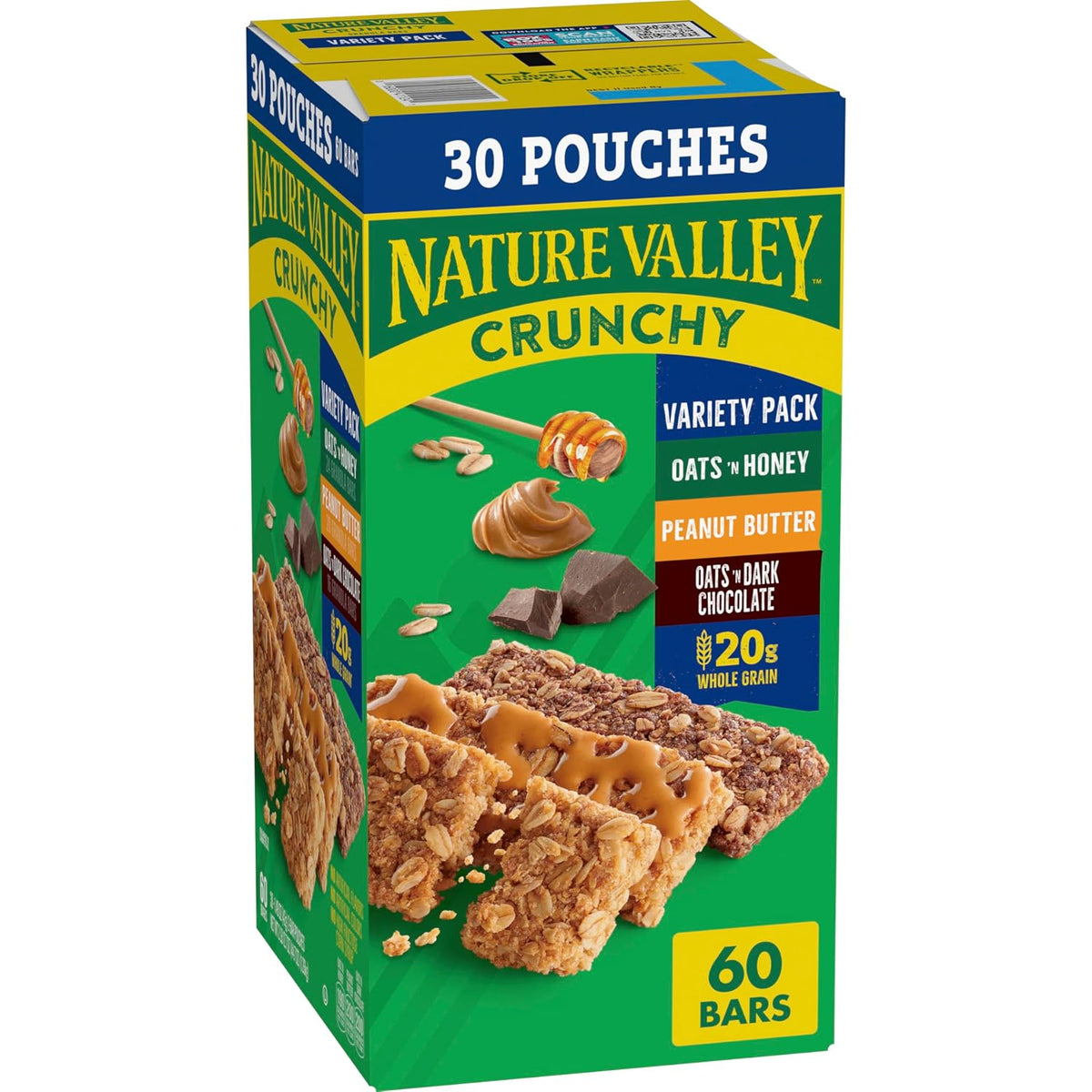 Nature Valley Crunchy Granola Bars Value Pack 60 Bars 44.7 OZ Count