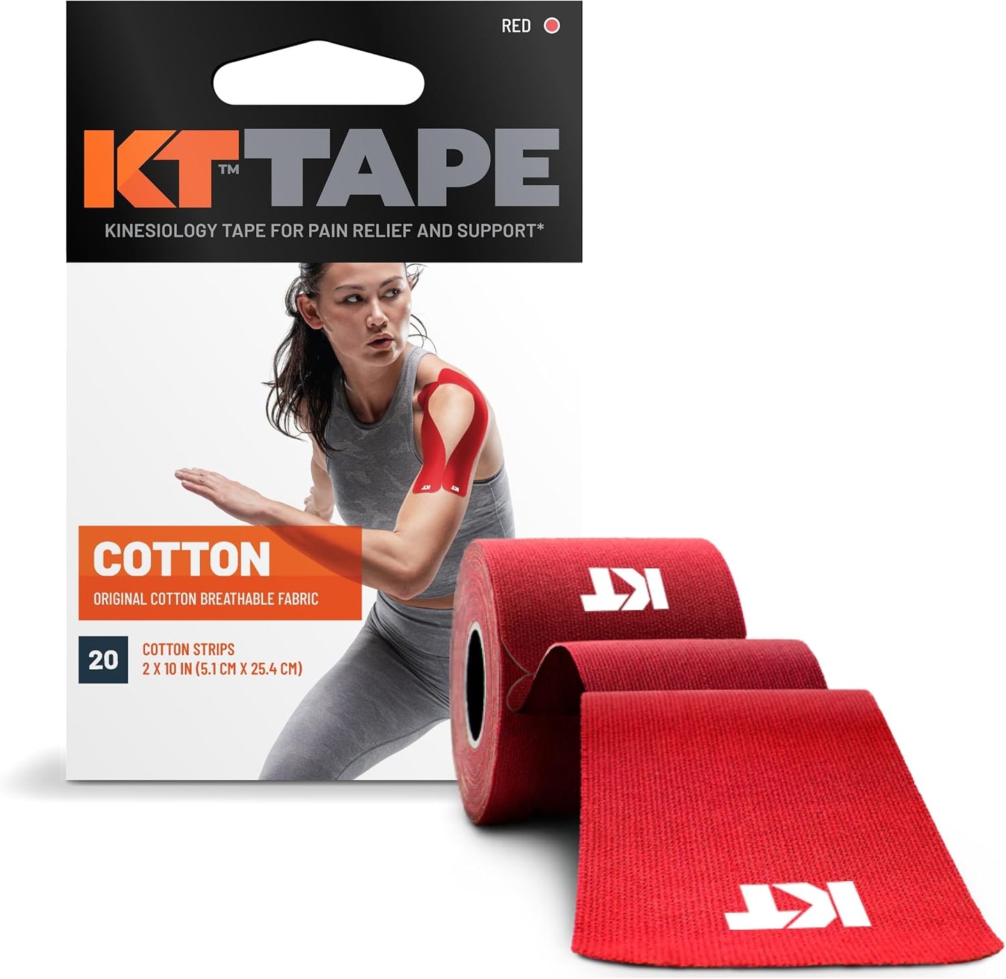 KT Tape Original Cotton Elastic Kinesiology Tape for Everyday Muscle and Joint Support