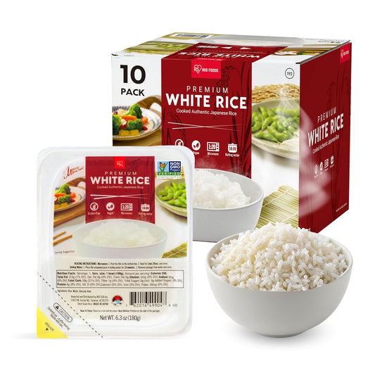 IRIS Instant White Rice (10 Pack), Ultra Premium Japanese Short Grain Sushi Sticky Rice