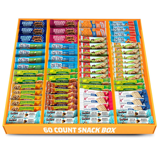 Bulk Granola Bars Variety Pack for Office Snacks and Breakfast