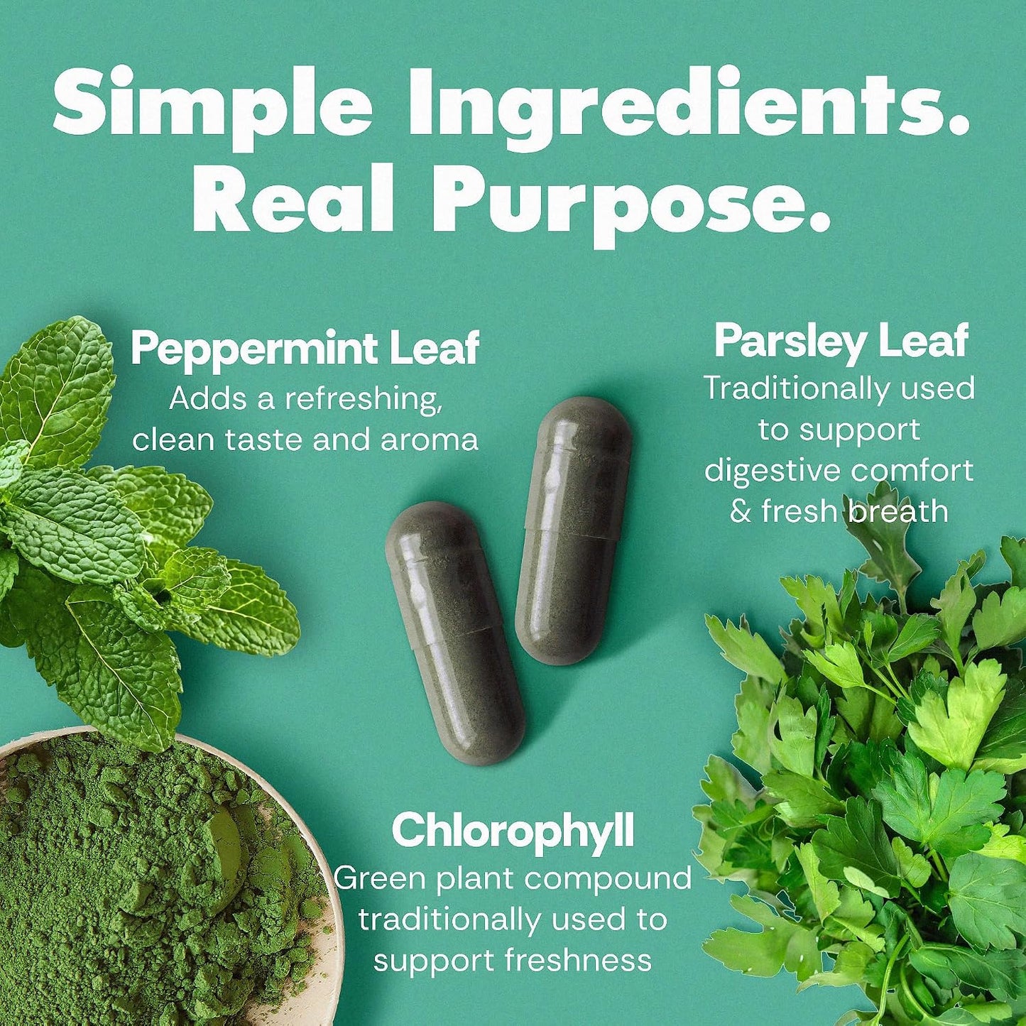 Her Fantasy Box | Body Magic | Chlorophyll Capsules - 30 Vegan Capsules for Detox, Digestion, Gut Health, Skin Support, and Oily Skin - Natural Energy Booster