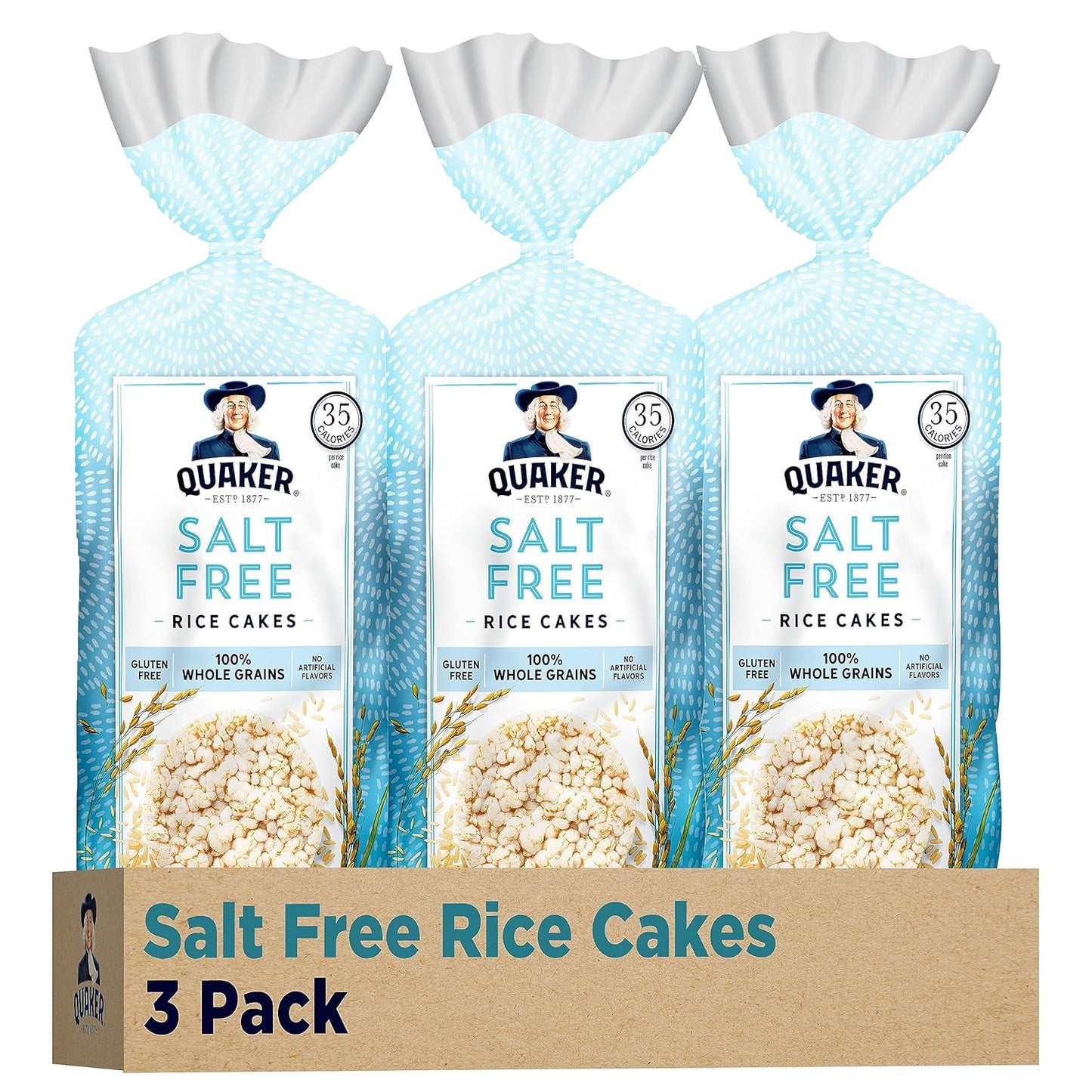 Quaker Large Rice Cakes White Cheddar 5.5 Oz Pack of 3