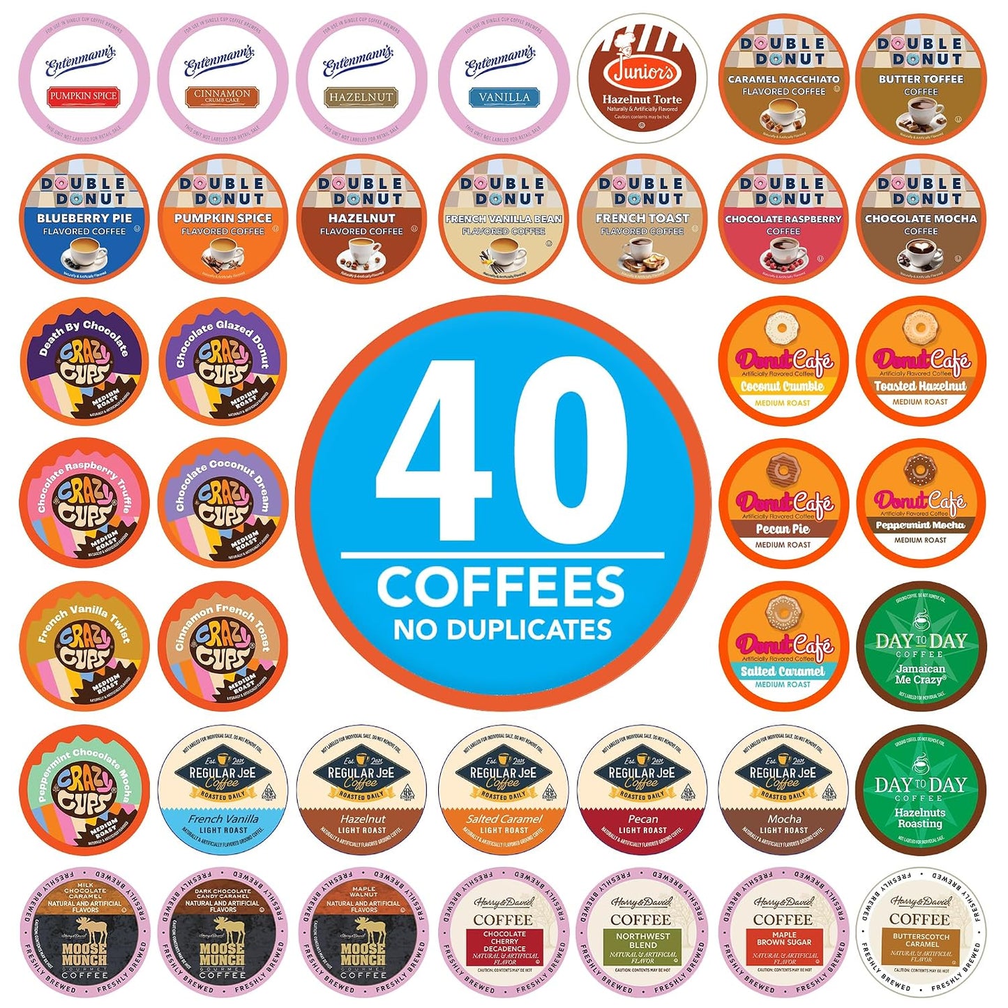 Crazy Cups Flavored Coffee Pods Variety Pack for Keurig K Cups Brewers