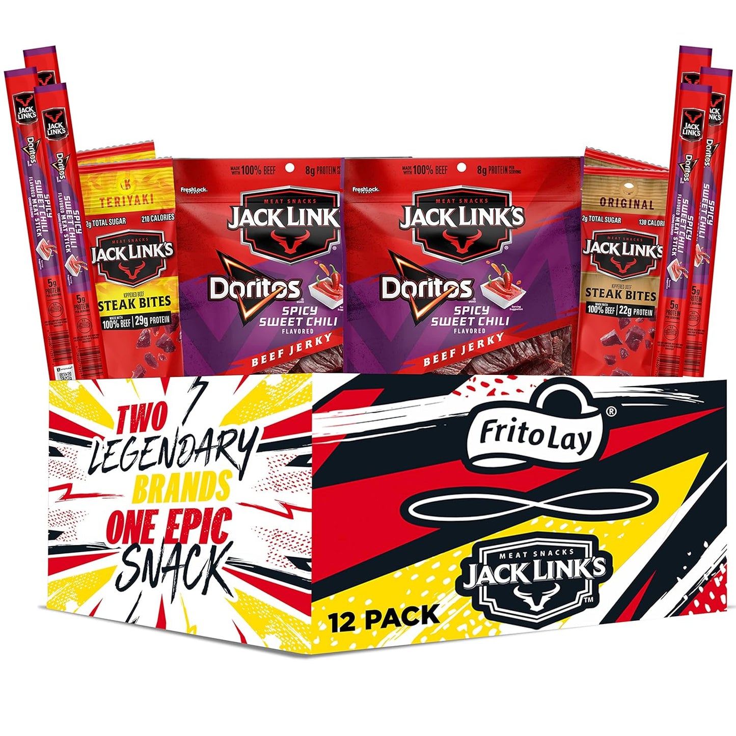 Frito Lay Jack Link's Meat Sticks Flamin' Hot Pack of 20
