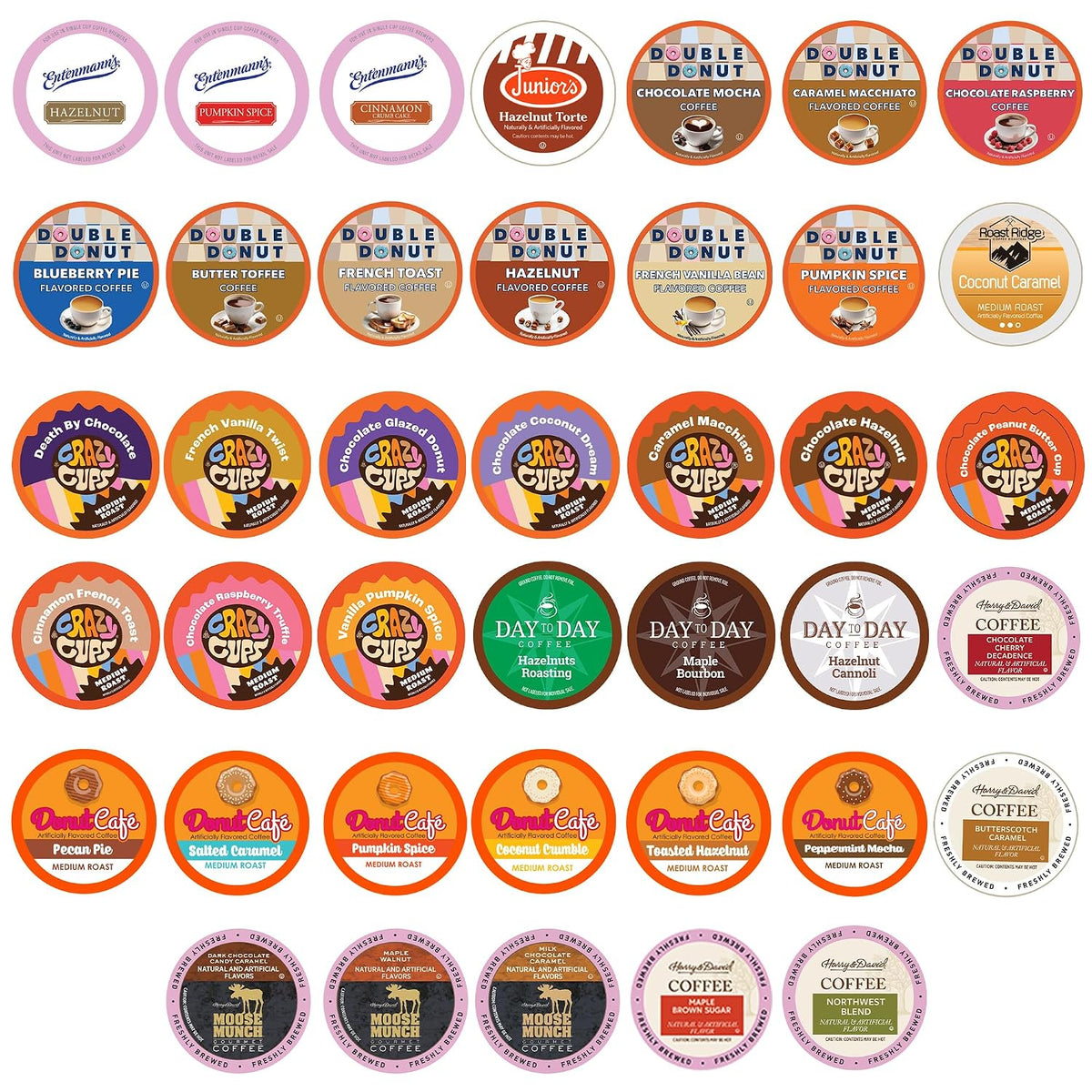 Crazy Cups Flavored Coffee Pods Variety Pack for Keurig K Cups Brewers