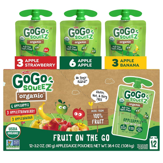 GoGo squeeZ Organic Applesauce and Fruit Puree Variety Pack