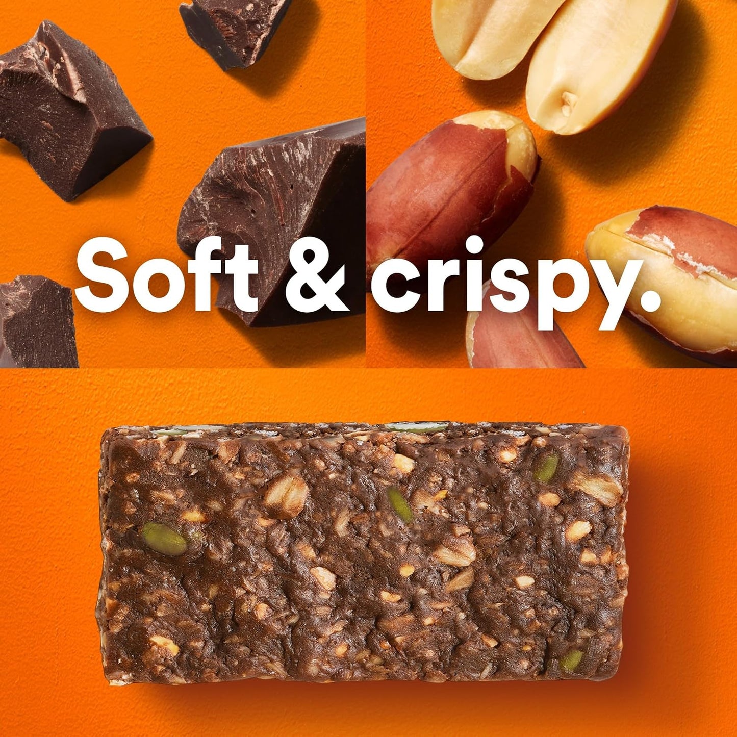 RXBAR Nut Butter and Oat Protein Bars, 12 Count, Dark Chocolate Peanut Butter, 23.2oz Box
