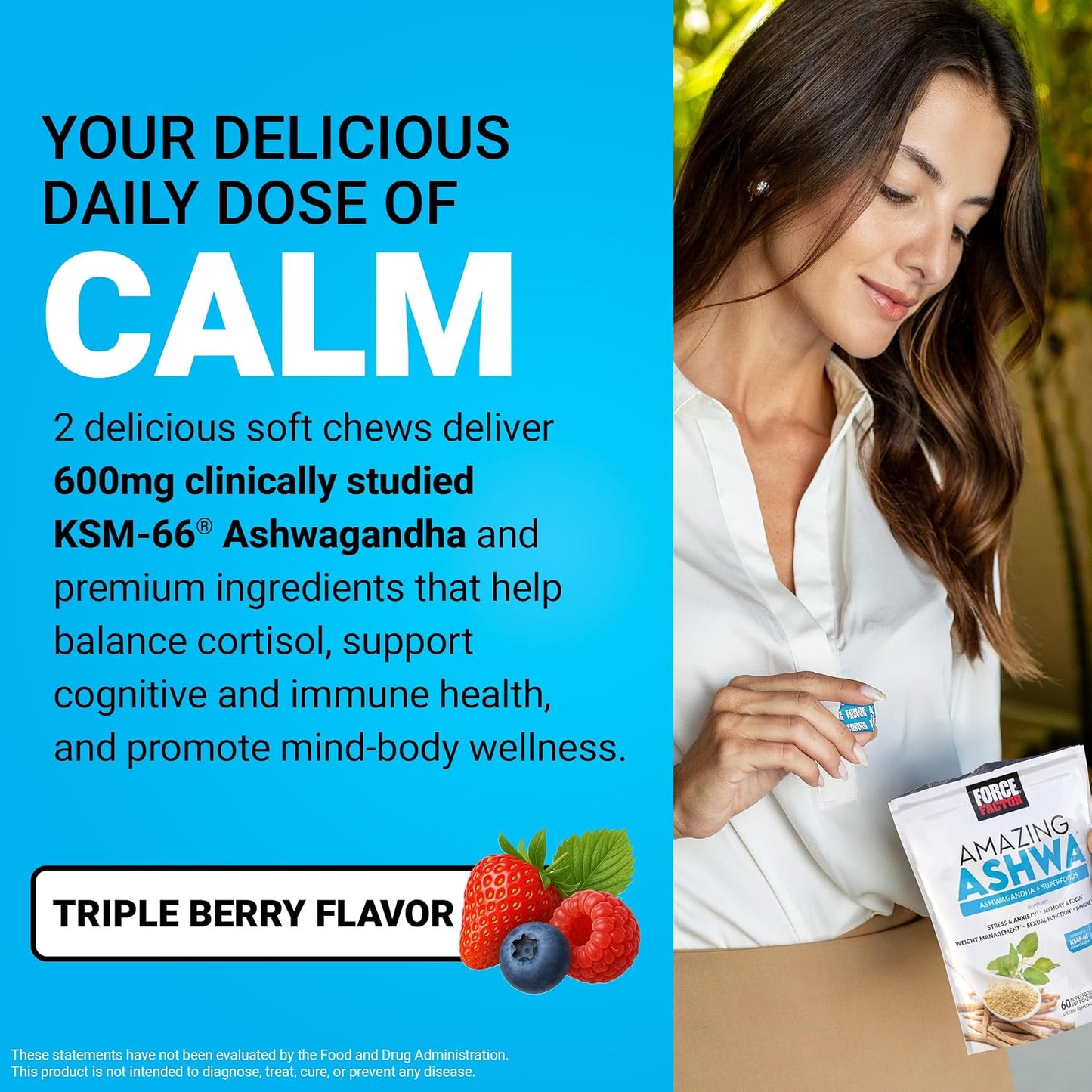Force Factor Amazing Ashwa Ashwagandha Supplement for Stress Relief and Immune Support