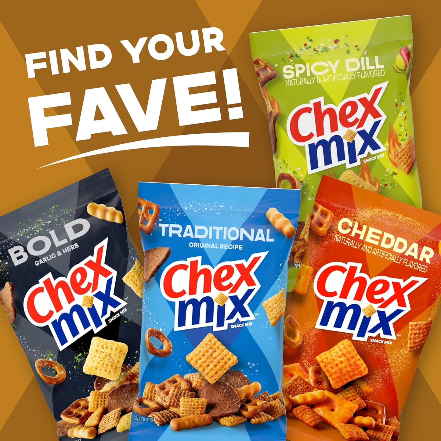 Chex Mix Turtle Snack Mix, Family Size, 13.5 oz