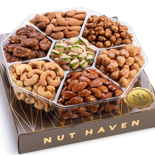 Gift basket with assorted nuts for various occasions