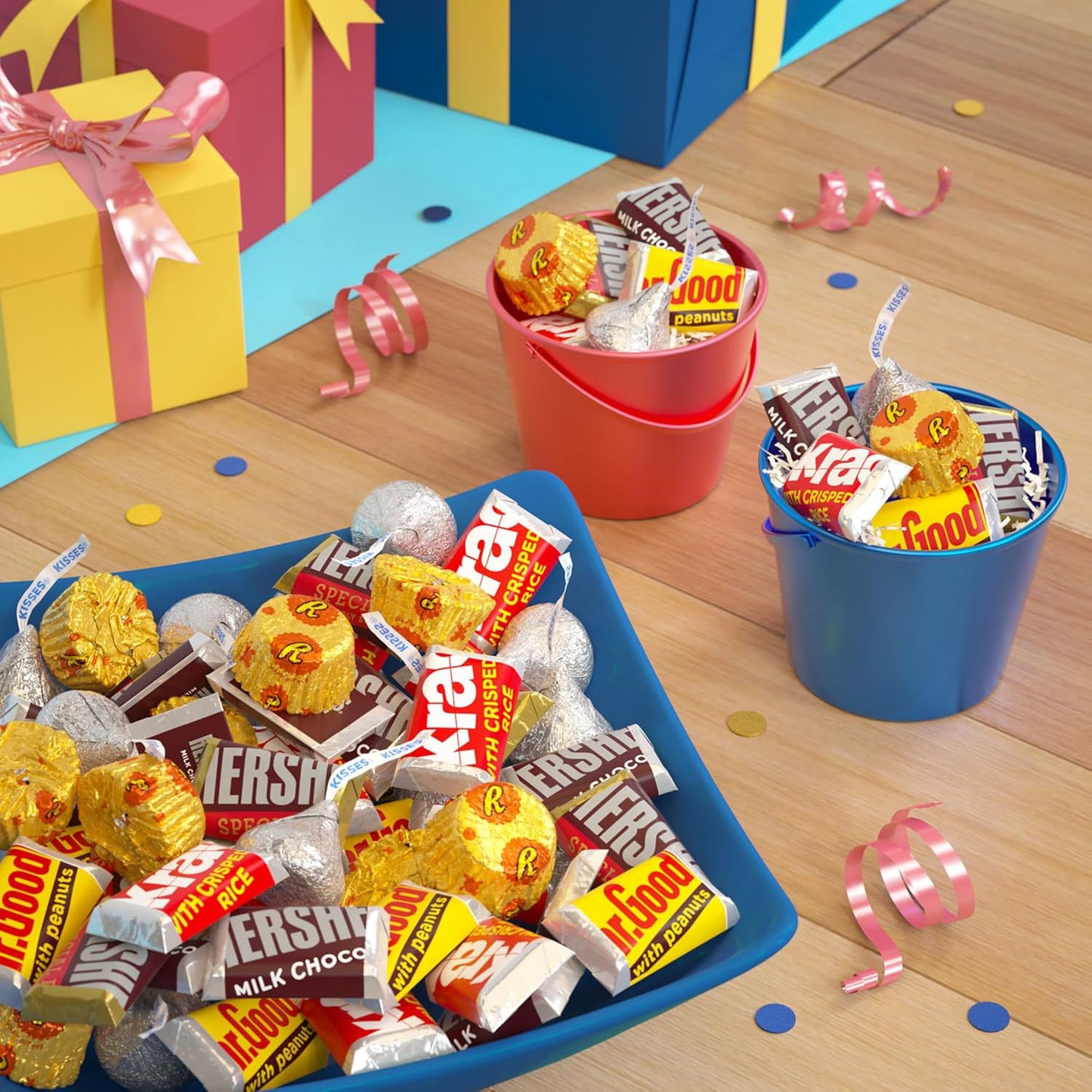 HERSHEY'S Miniatures Assorted Chocolate Candy Party Pack, 30 oz