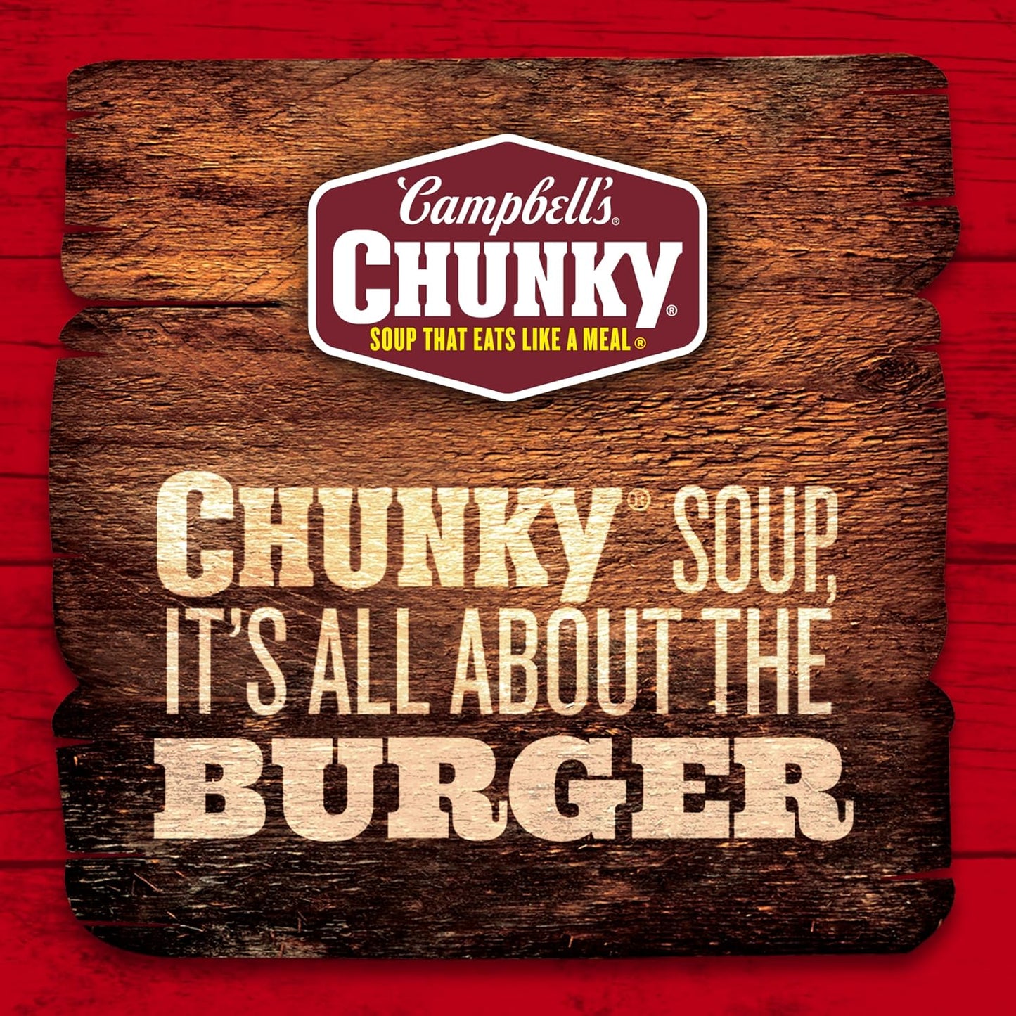 Campbell's Chunky Sirloin Burger with Country Vegetable Beef Soup, 16.3 oz Cans (Pack of 8)