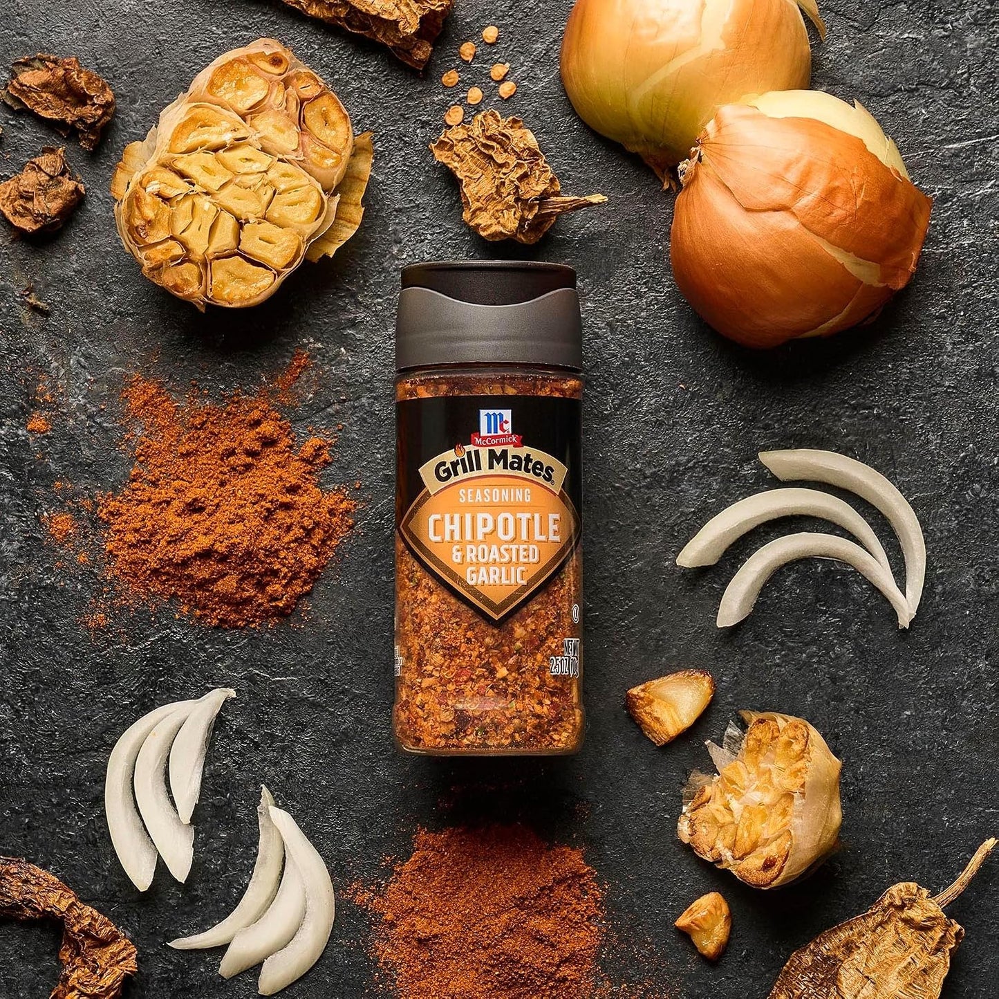McCormick Grill Mates Chipotle & Roasted Garlic Seasoning, 2.5 oz, 2.5 oz bottle